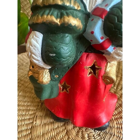 Vintage Santa Claus Candle Holder - Picture 3 of 9